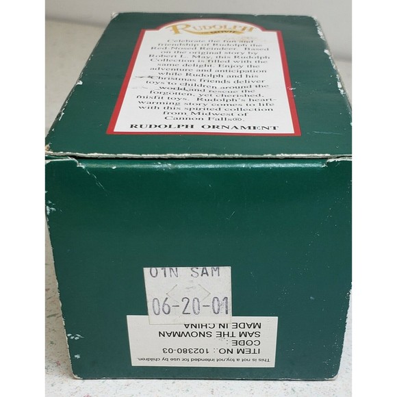 Rudolph the Movie ~ Sam The Snowman Ornament ~ Midwest of Canon Falls 1999 ~ NIB - Picture 7 of 10